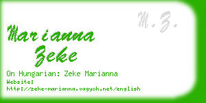 marianna zeke business card